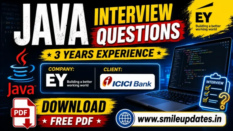 ICICI Bank Java Developer interview questions For 3 Years of Experience