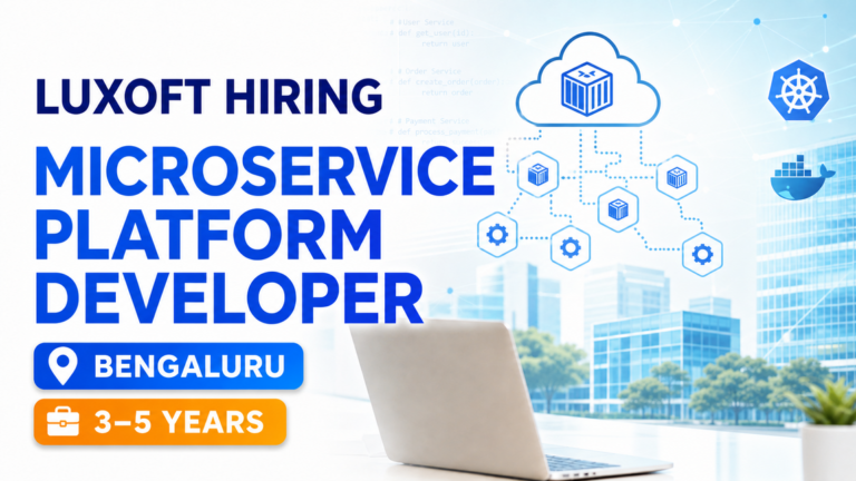 Microservice Platform Developer Job at Luxoft Bengaluru